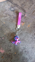 Cute Cartoon Unicorn Keychain with Silicone Strap (1 Pc / Mix design)