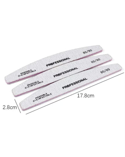 (PACK OF 12) Double Sided 80/80 Grit Nail Files